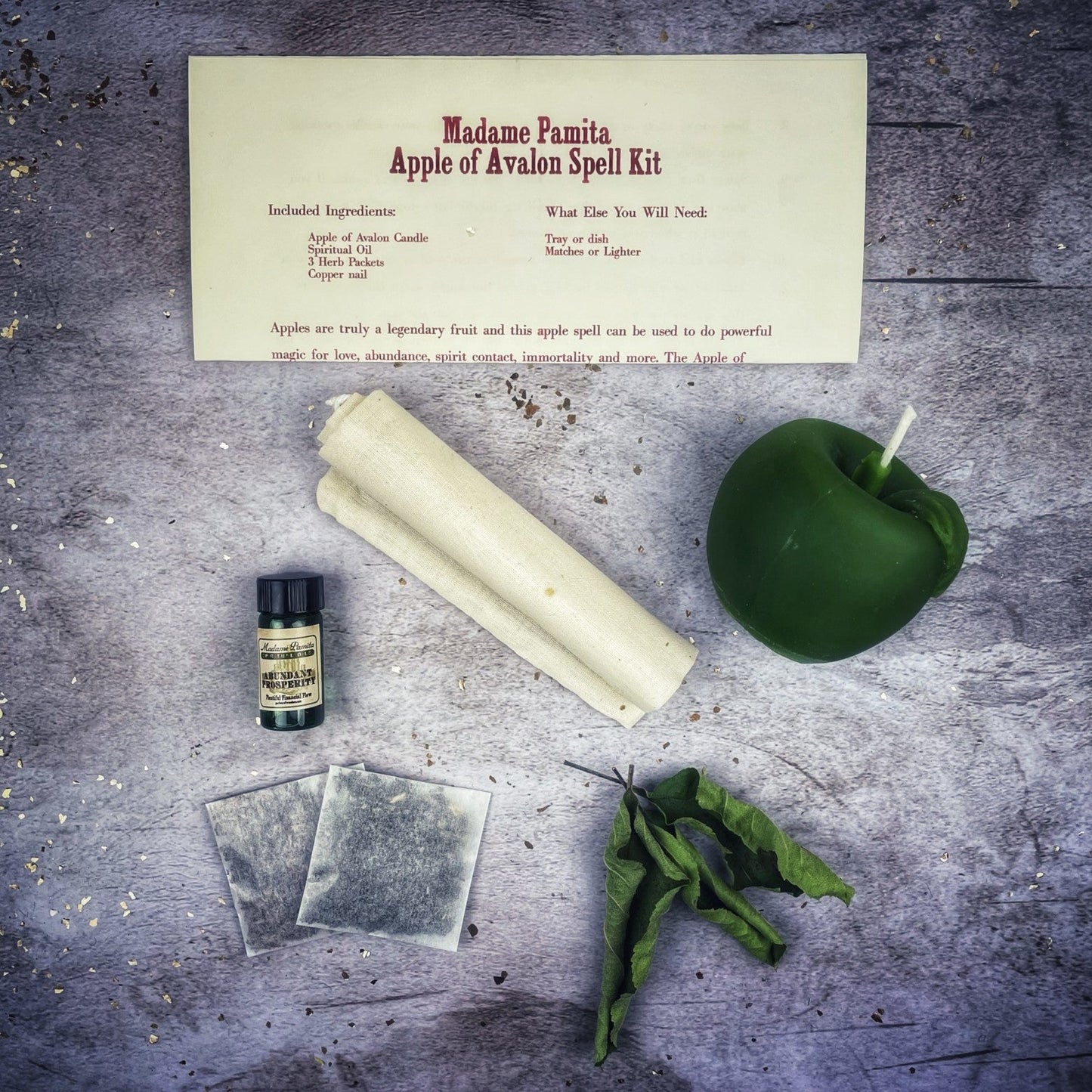 Apple of Avalon Candle Spell Kit - Love, Abundance & Ancient Magic