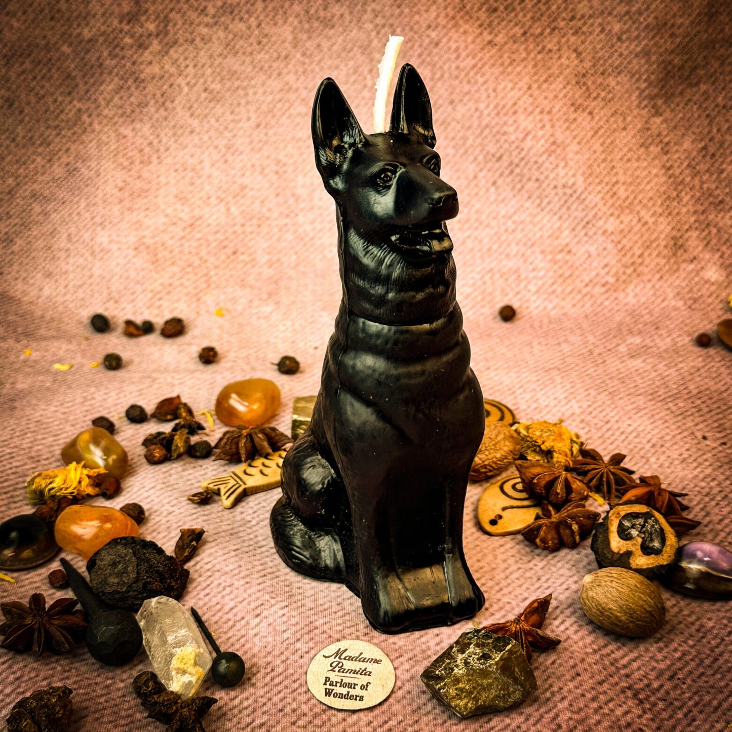 Beeswax Faithful Dog Spell Candle - Loyalty, Fidelity & Unconditional Love
