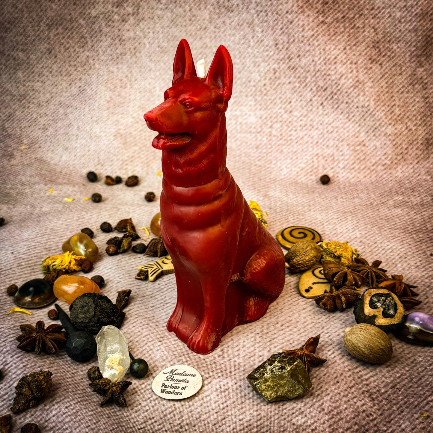 Beeswax Faithful Dog Spell Candle - Loyalty, Fidelity & Unconditional Love