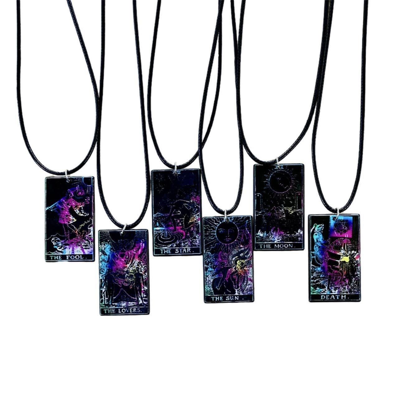 Tarot Card Necklaces - Rainbow