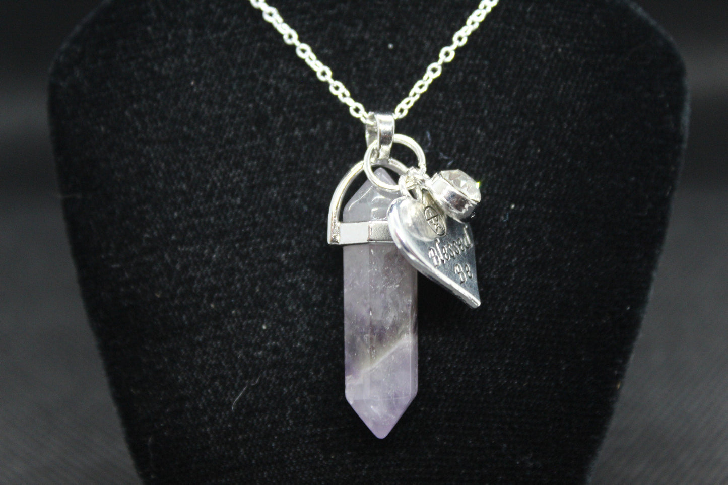 Amethyst Blessed Be Necklace Crystal Witch Witchy Jewelry Witchcraft Wicca Wiccan Pagan Metaphysical